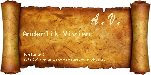 Anderlik Vivien névjegykártya